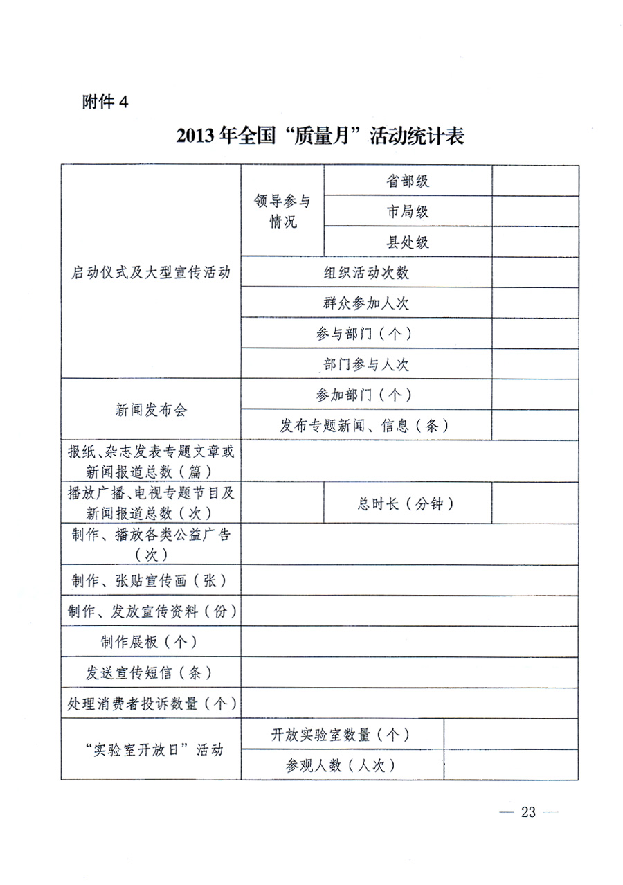 國(guó)家質(zhì)量監(jiān)督檢驗(yàn)檢疫總局、中共中央宣傳部等單位《關(guān)于開(kāi)展2013年全國(guó)“質(zhì)量月”活動(dòng)的通知》